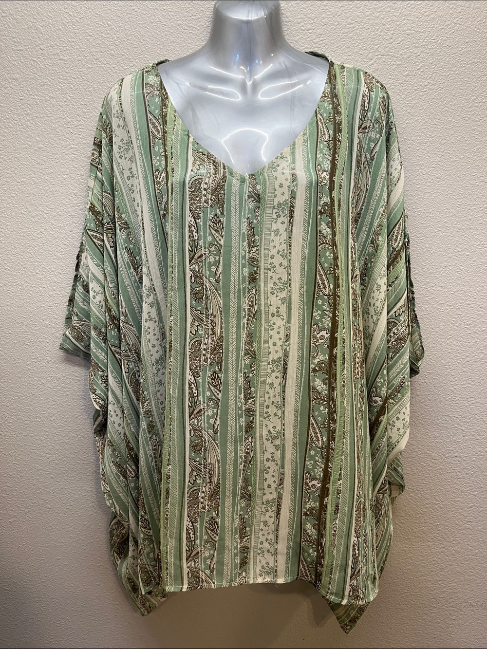 Oddy sheer poncho top plus size 1X 2X